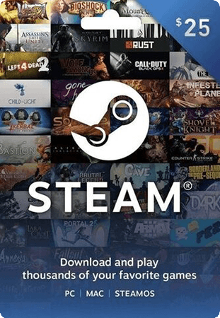 PC STEAM GIFT CARD 25